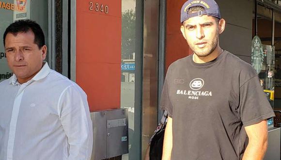 Carlos Zambrano fue captado con Marcelo Delgado antes de ingresar a un clínica para hacer la revisión médica. (Foto: @SC_ESPN)