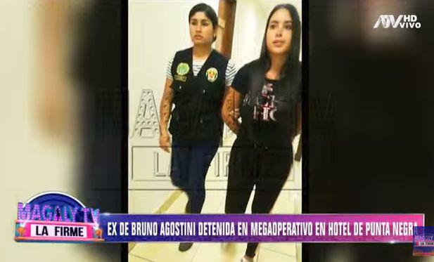 Yuri Hernández, ex de Bruno Agostini, fue detenida en Punta Negra. (Magaly Tv. La firme)