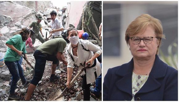 Nancy Lange: "​Mi solidaridad con México en estos momentos difíciles"