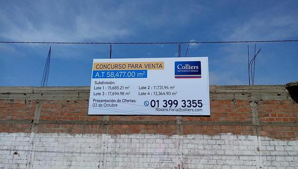 Inversionistas desisten de construir mall y ponen a la venta terreno en Tacna