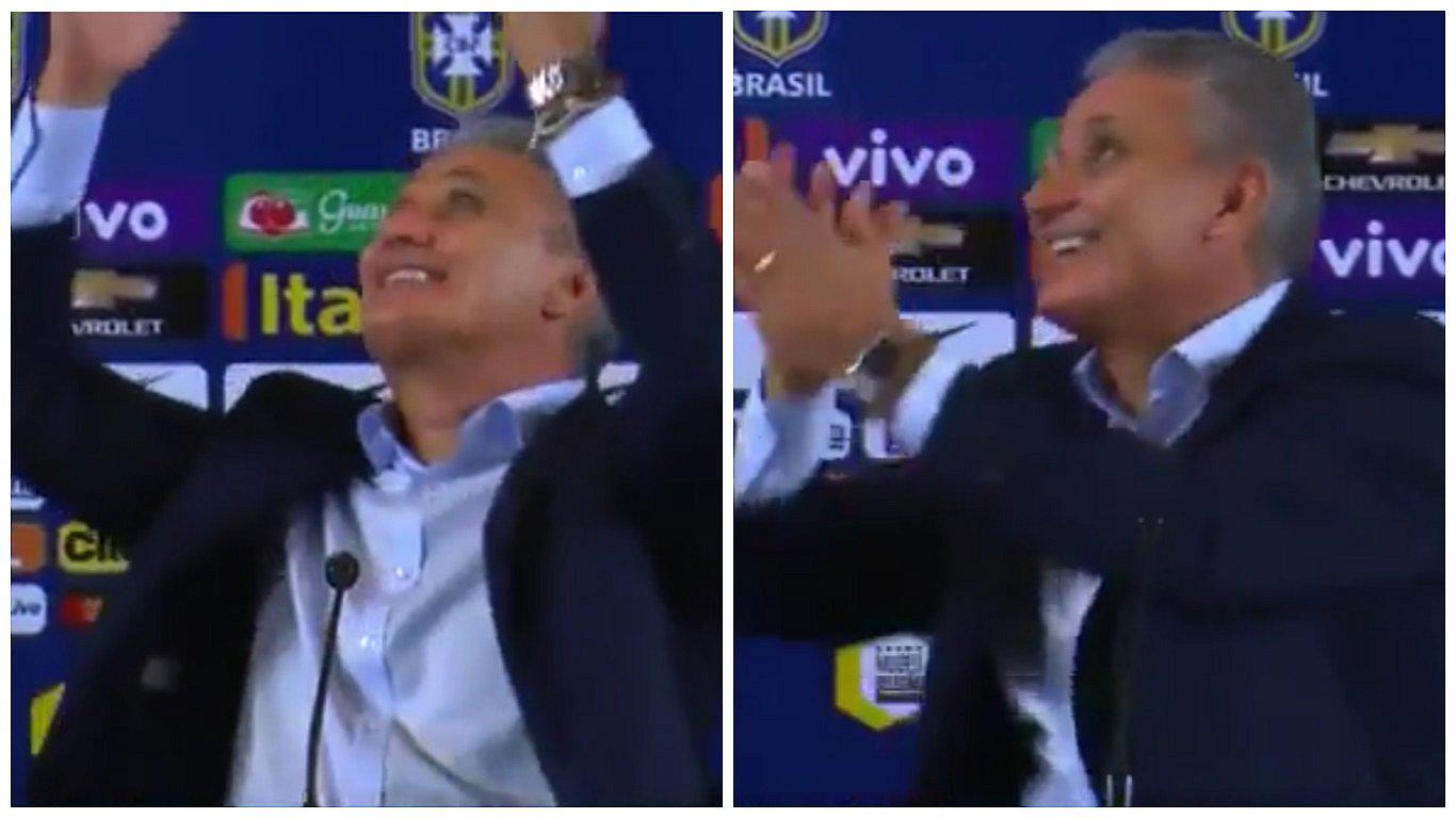 Victoria de Perú causó esta increíble reacción del DT de Brasil en plena conferencia [VIDEO]