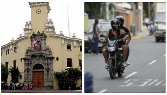 Miraflores aprueba proyecto de ley que prohíbe circulación de dos personas en moto (VIDEO)