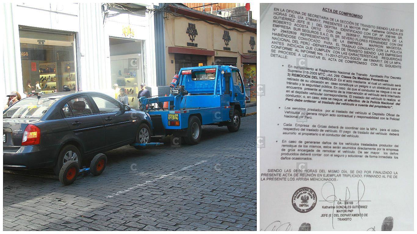 PNP retoma operativos con grúas de empresa cuestionada por robo de autopartes