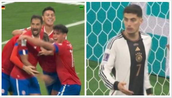 Goles de Juan Vargas y Kai Havertz en el Costa Rica vs. Alemania. (Captura;: DirecTV Sports)