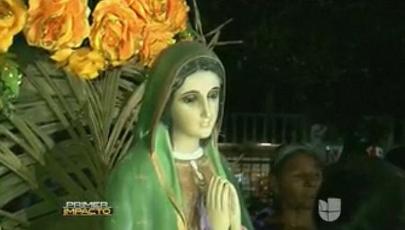 "Lágrimas" de Virgen de Guadalupe asombra en barrio de México