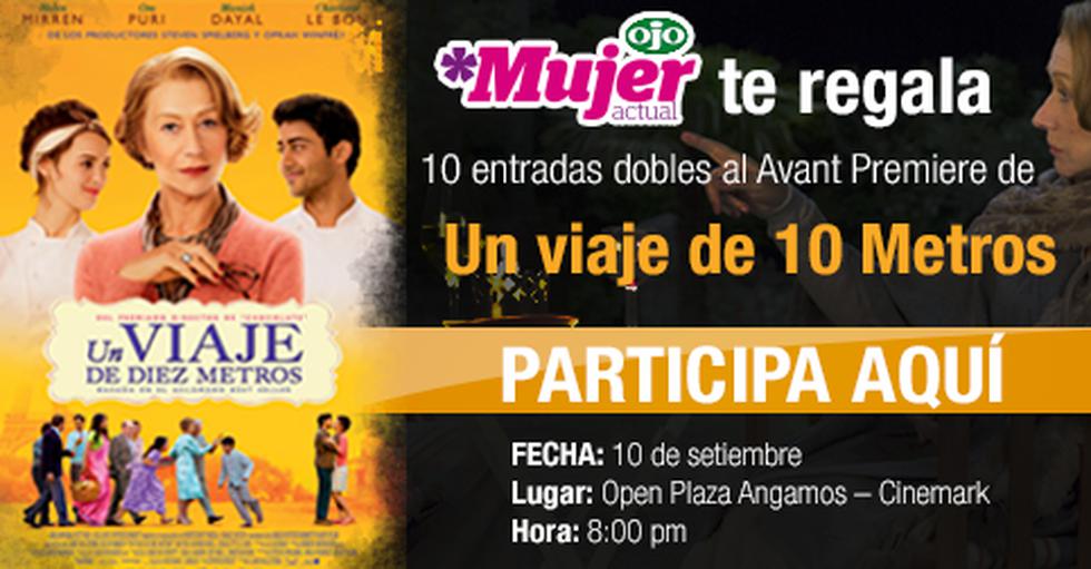 Se estrena "Un viaje de 10 Metros" y Mujer Actual te regala pases al cine