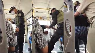 Mujer fue intervenida tras negarse a identificarse y agredir a policía (VIDEO)
