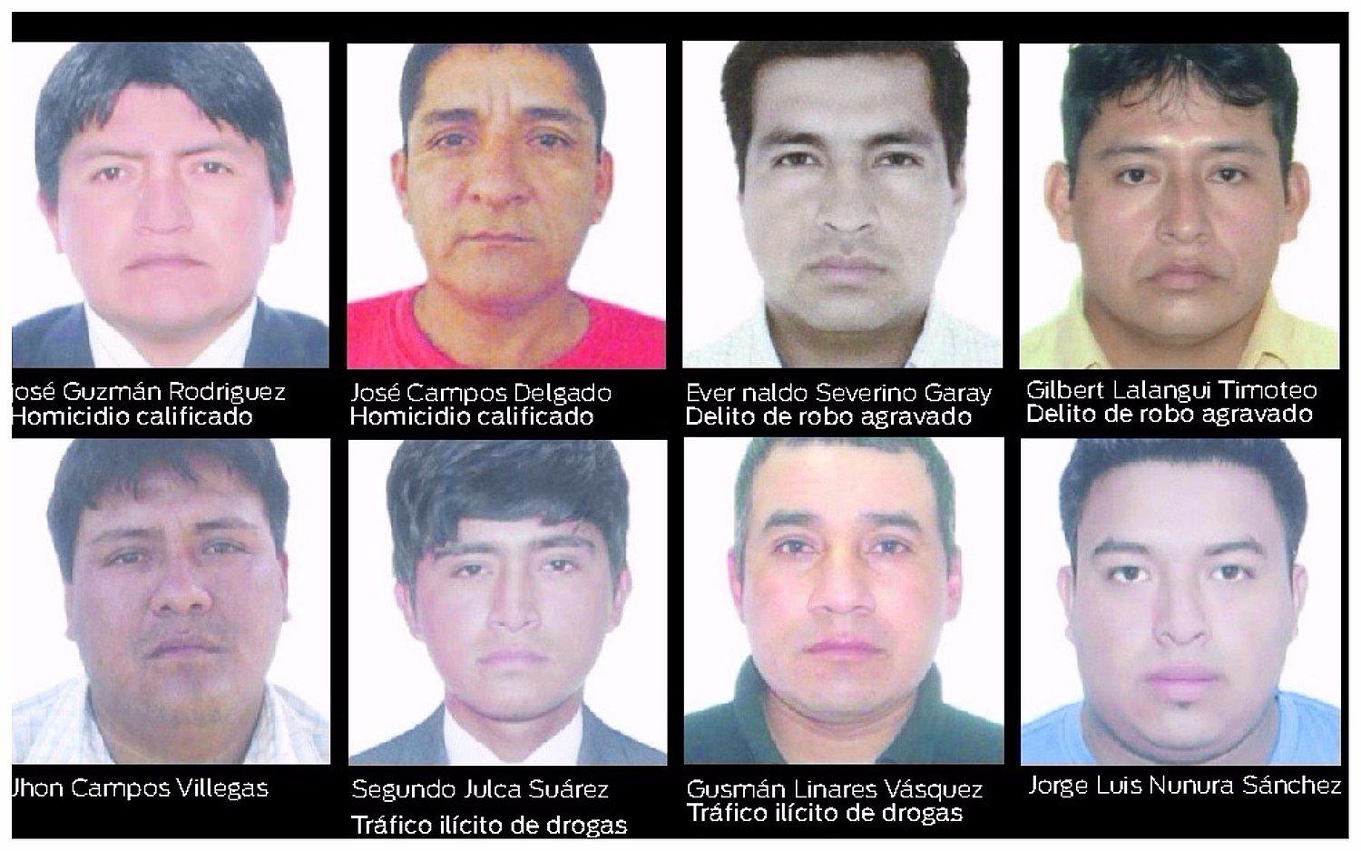 Ocho lambayecanos en la lista de “Los más buscados”