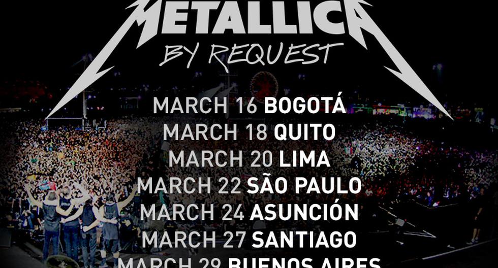 Metallica en Lima confirman concierto de la banda de metal