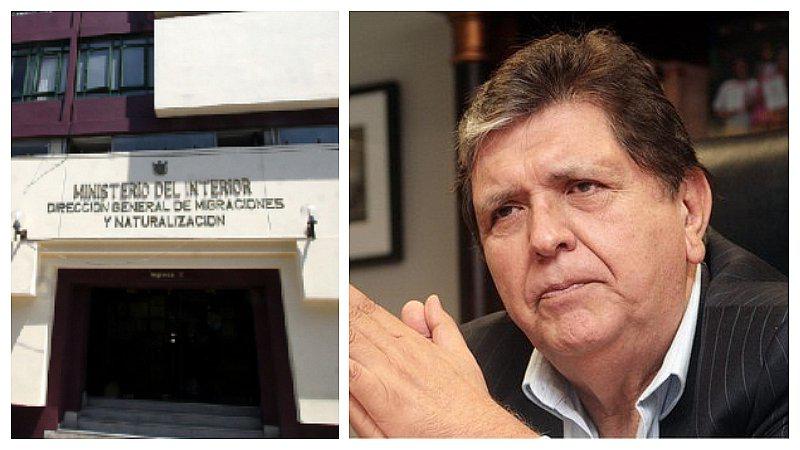 Migraciones solicita redoblar la seguridad en fronteras tras pedido de impedimento de salida a Alan García