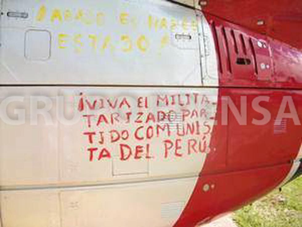 FOTOS: Así quedó el helicóptero tras secuestro a trabajadores de TGP 