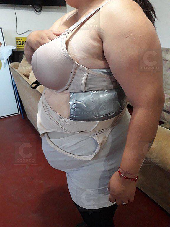Chilena pretendía llevar 4 kg de droga adherida a su cuerpo 