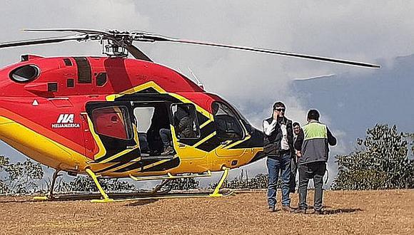 MTC suspende a empresa dueña de helicóptero que aterrizó sin autorización en Cusco