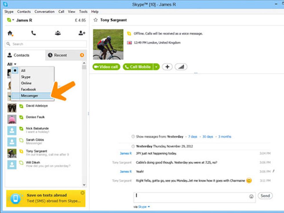 ¿Qué hacer para pasar de Messenger a Skype?