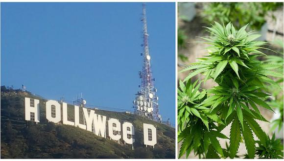 Marihuana: Cambian el famoso letrero blanco de Hollywood para que aluda a cannabis