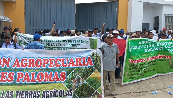 Los dirigentes agrarios lamentaron la ausencia en esta reunión del gobernador regional Segismundo Cruces Ordinola