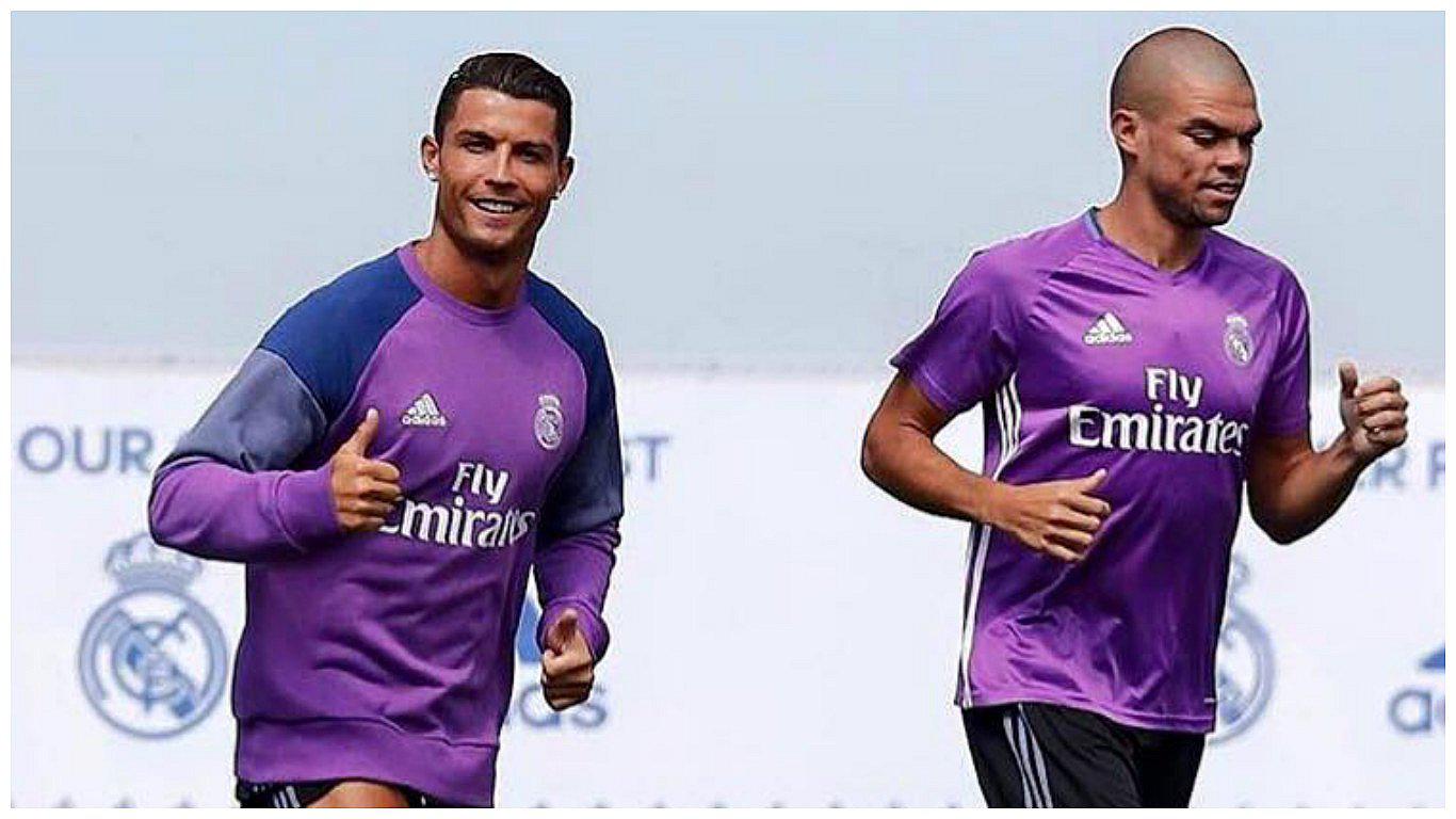 Real Madrid: Cristiano Ronaldo vuelve a los entrenamientos junto a Pepe (VIDEO)