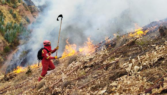 Incendio forestal Cusco. Foto: J. Sequeiros.