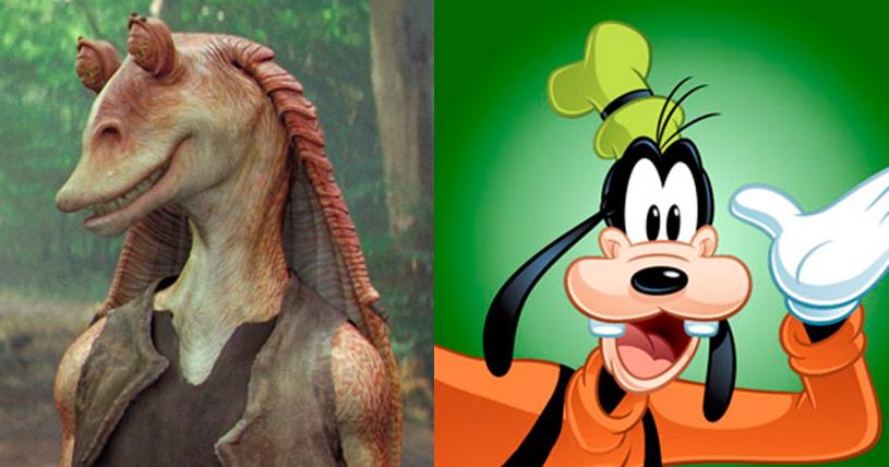 Star Wars: Criticado Jar Jar Binks está inspirado en Goofy