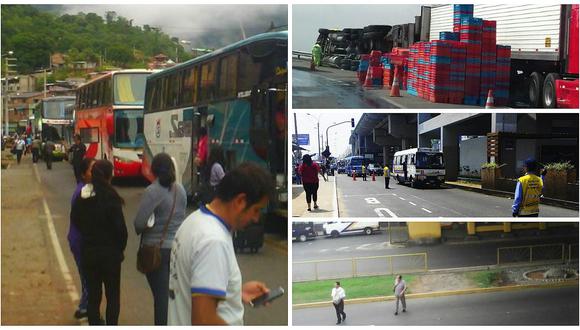 ​Junín: paro cafetero deja varados a decenas de buses interprovinciales