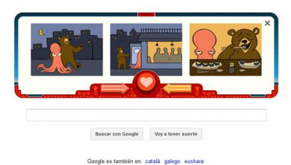 Google rinde homenaje al Día de San Valentín con romántico Doodle
