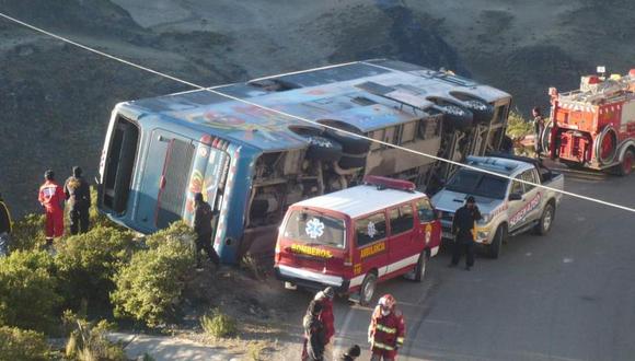 4 muertos y 38 heridos en despiste de ómnibus