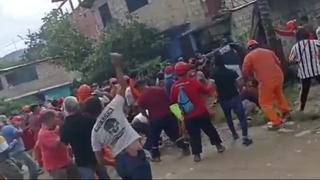 Chanchamayo: pobladores y obreros desatan batalla campal por cupo de trabajo en obra (VIDEO)