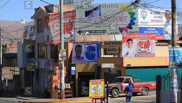 Arequipa ocupa tercer lugar con más casos de propaganda electoral indebida