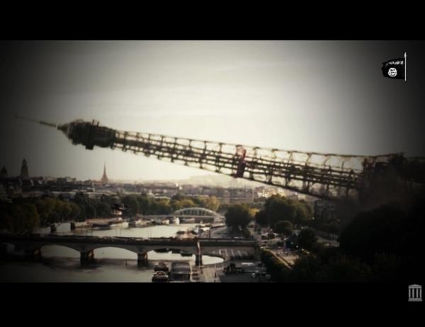 Estado Islámico amenaza a Francia a través de nuevo video donde destruye la Torre Eiffel