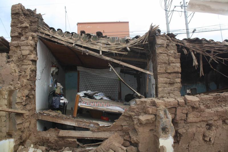 Temporal de lluvias dejó 42 casas derruidas, 150 damnificados y un muerto