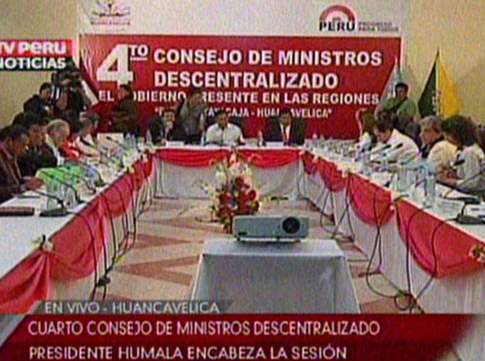 Humala inicia IV Consejo de Ministros Descentralizado en Huancavelica