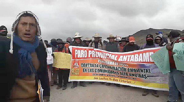 Comunidades de Antabamba bloquean acceso a minera