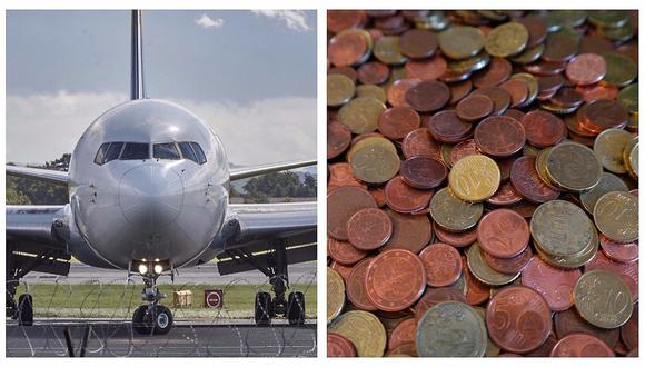 China: anciana retrasó un vuelo al tirar monedas al motor de un avión para la suerte