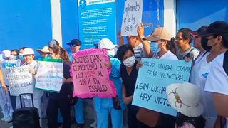Trabajadores contratados en pandemia protestan en Hospital III de Essalud de Chimbote