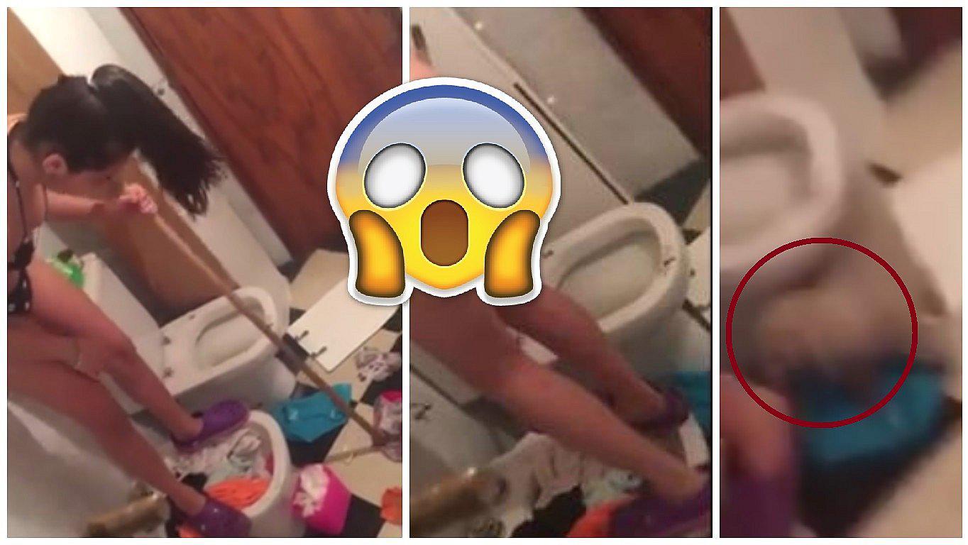 Facebook: chica en bikini trató de cazar una rata pero esto la aterró (VIDEO)