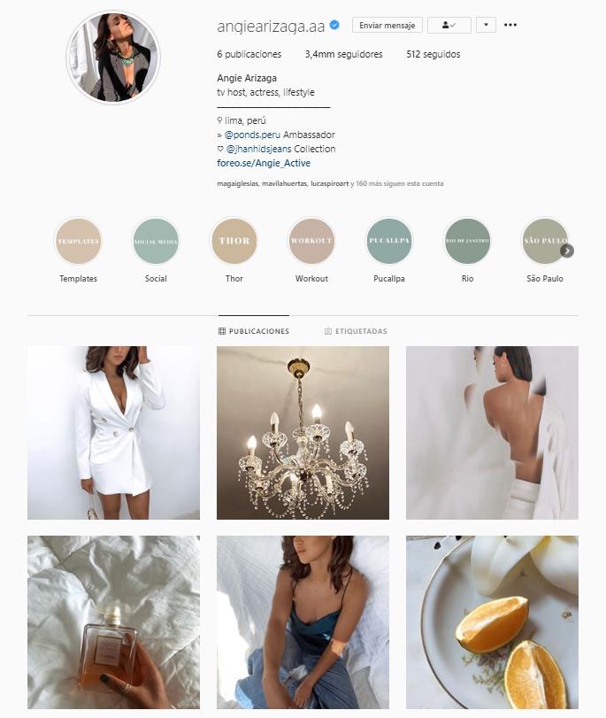 Angie Arizaga también eliminó todas sus fotos de Instagram
