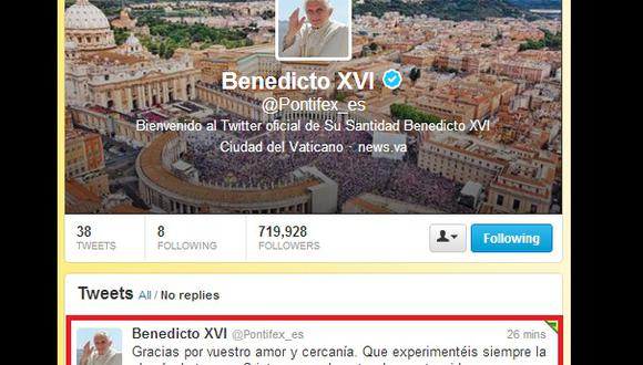 Benedicto XVI envió mensaje a católicos
