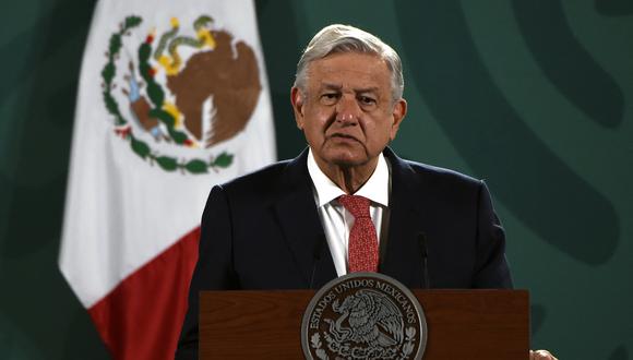 El presidente de México, Andrés Manuel López Obrador, ofreciendo una conferencia de prensa. (Foto archivo: ALFREDO ESTRELLA / AE / AFP)