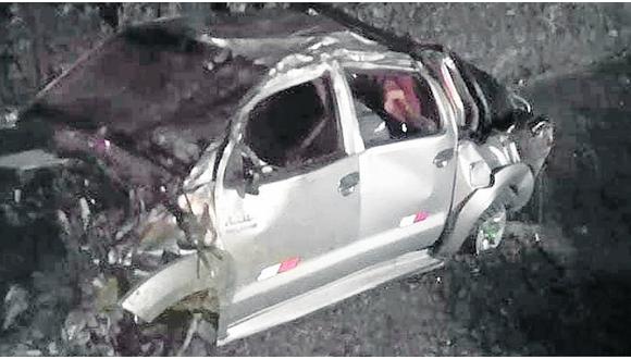 Cuatro muertos deja la caída de camioneta a un abismo en Huari