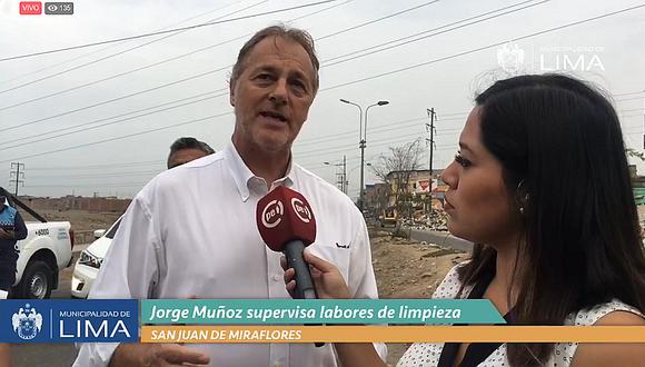 Alcalde de Lima supervisa labores de limpieza en San Juan de Miraflores (VIDEO)