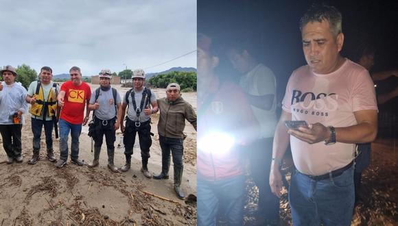 También rescataron a 45 pobladores que quedaron aislados por desborde de los ríos Huamanzaña y Chorobal.