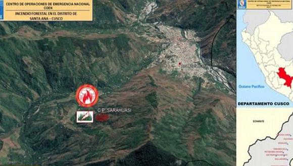 Cusco: Incendio forestal se registra en La Convención 