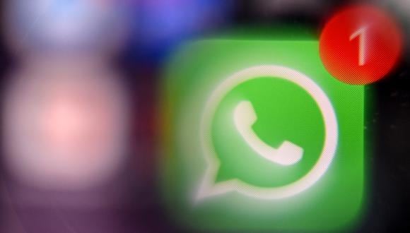El logotipo del software de mensajería instantánea estadounidense WhatsApp. (Foto: AFP)
