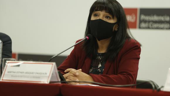 Mirtha Vásquez señala que se están evaluando todos los aspectos legales en torno a Repsol. 
(Foto: @photo.gec)