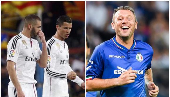 Antonio Cassano criticó a Cristiano Ronaldo y alabó a Karim Benzema. (Foto: EFE/Composición)