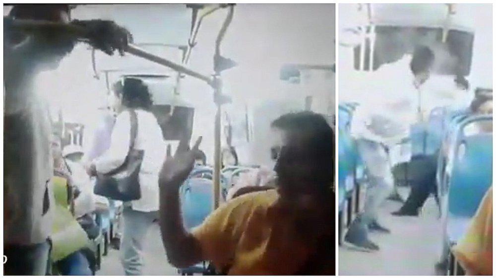 Trujillo: Sujetos asaltan bus y disparan a quemarropa contra un policía (VIDEO)