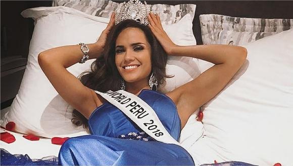 Estefani Mauricci es coronada Miss Perú Mundo 2018