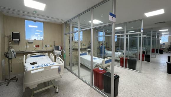 EsSalud avanza con los trabajos de remodelación y ampliación que se ejecutan en la unidad de cuidados intensivos (UCI) del hospital Yanahuara, en Arequipa.