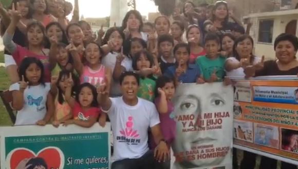 Escolares apoyan campaña mundial "Un billón de pie"