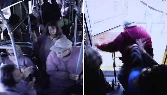 Mujer empujó a anciano de un bus solo porque le pidió que fuera "más amable" (VIDEO)